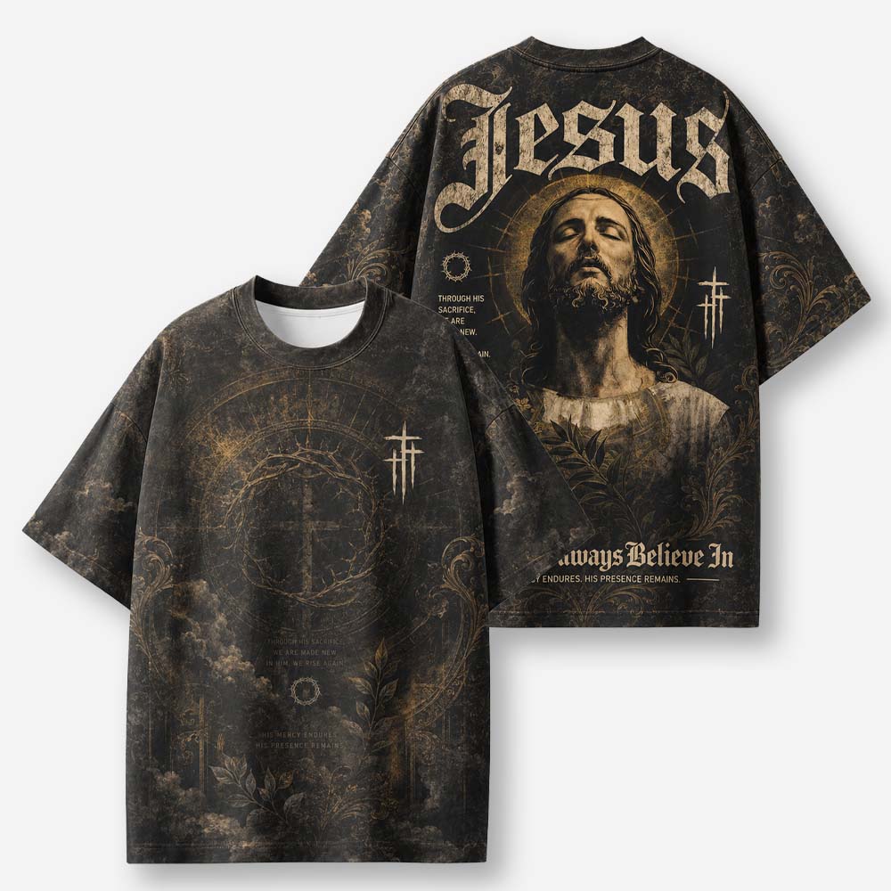 Always Believe Eco Oversized Graphic Tees · GRS Certified