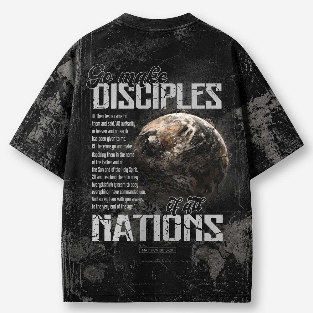 All Nations Eco Oversized Graphic Tees · GRS Certified