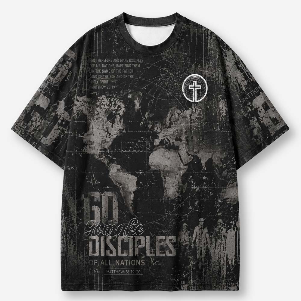 All Nations Eco Oversized Graphic Tees · GRS Certified