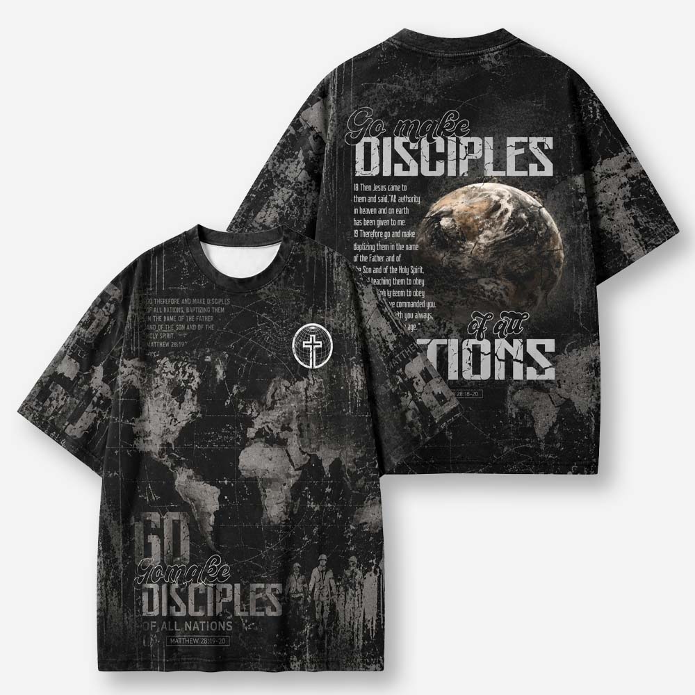 All Nations Eco Oversized Graphic Tees · GRS Certified
