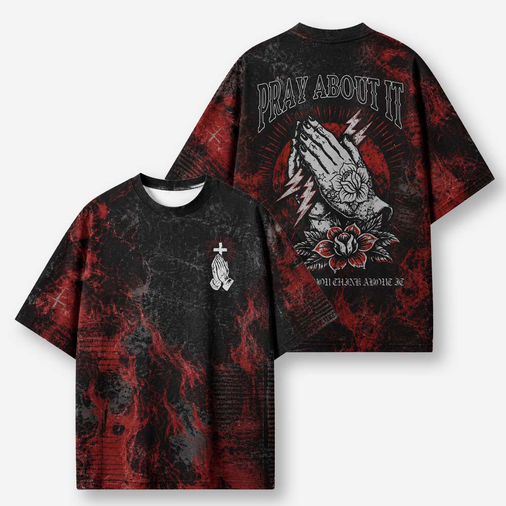 Rose Hands Eco Oversized Graphic Tees · GRS Certified