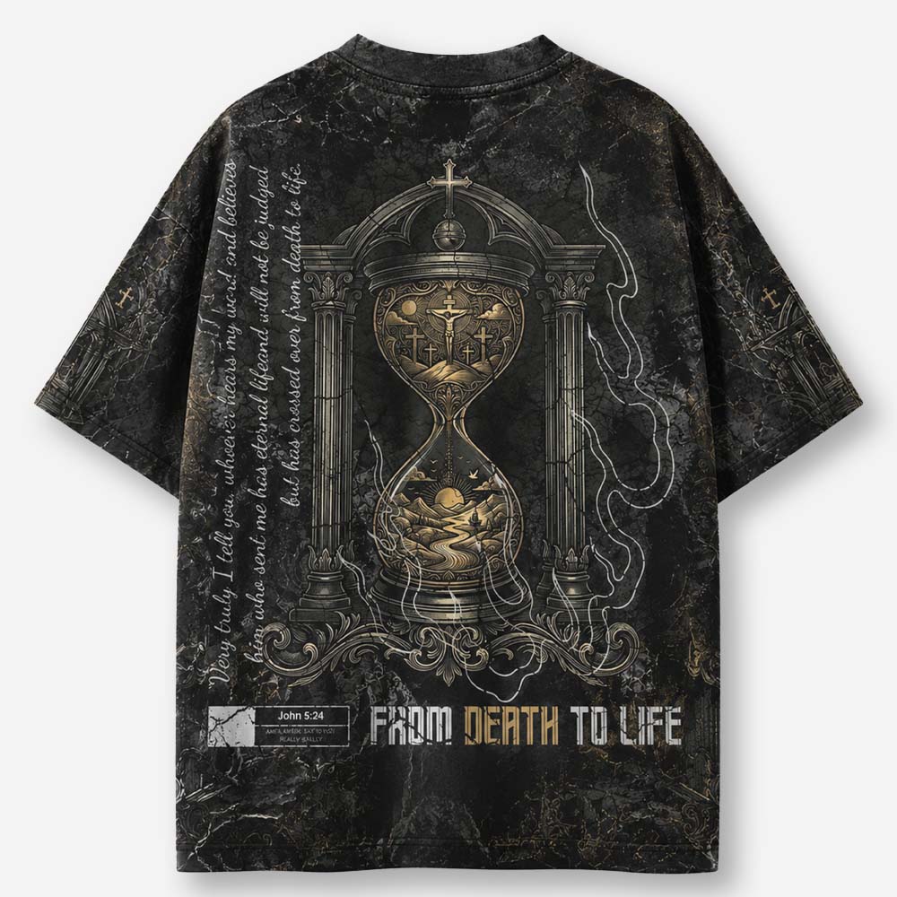 Hourglass Passage Eco Oversized Graphic Tees · GRS Certified