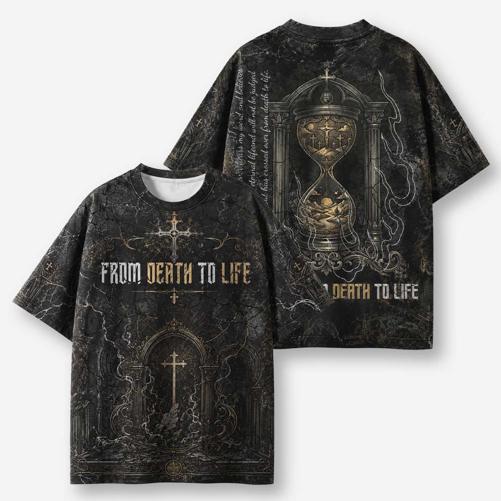 Hourglass Passage Eco Oversized Graphic Tees · GRS Certified