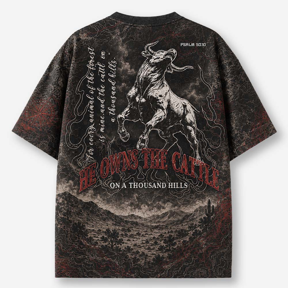 The Cattle Eco Oversized Graphic Tees · GRS Certified