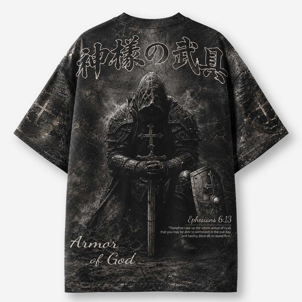 Shadow Armor Eco Oversized Graphic Tees · GRS Certified