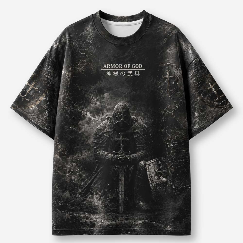Shadow Armor Eco Oversized Graphic Tees · GRS Certified