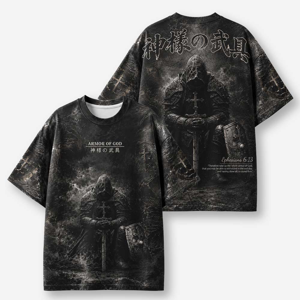 Shadow Armor Eco Oversized Graphic Tees · GRS Certified