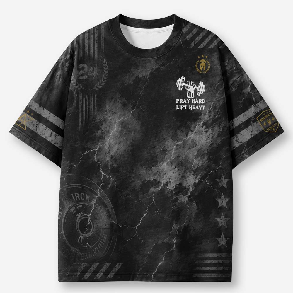 Lift Heavy Eco Oversized Graphic Tees · GRS Certified