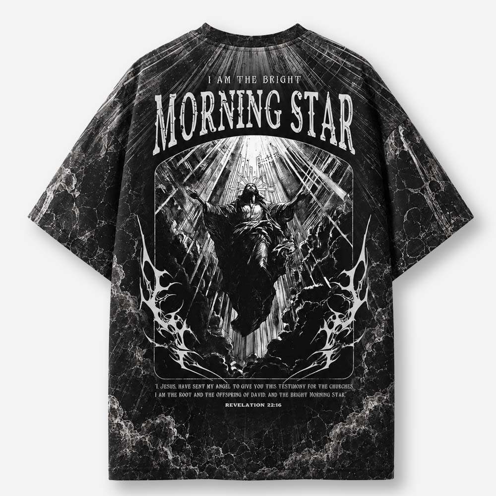Bright Morning Star Eco Oversized Graphic Tees · GRS Certified