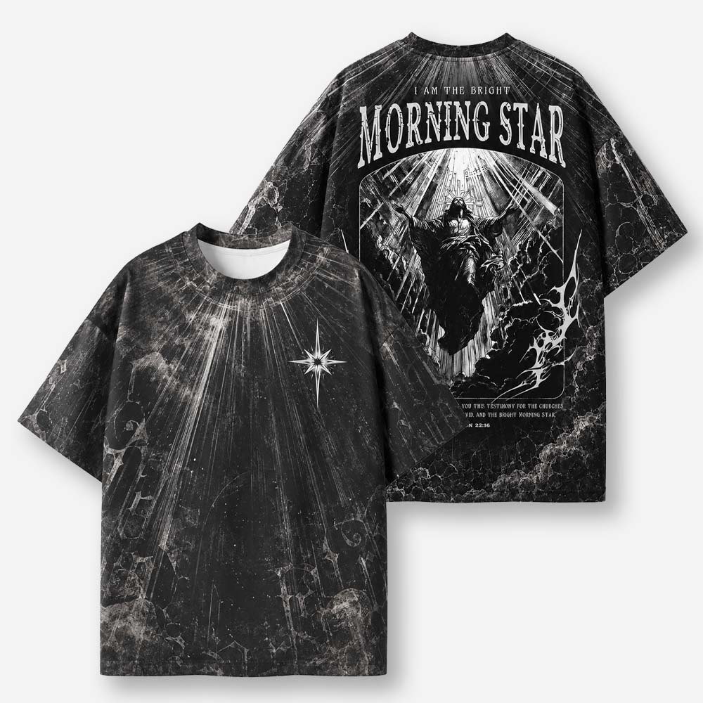 Bright Morning Star Eco Oversized Graphic Tees · GRS Certified