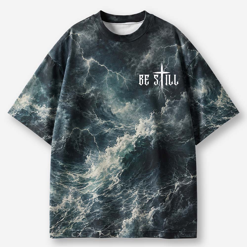 Balance in The Storm Eco Oversized Graphic Tees · GRS Certified
