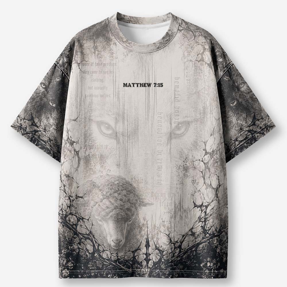 Wolf and Sheep All-Over Print T-Shirt