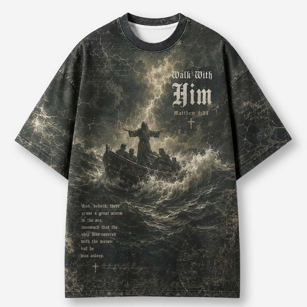 The Winds Obey Him Eco Oversized Graphic Tees · GRS Certified