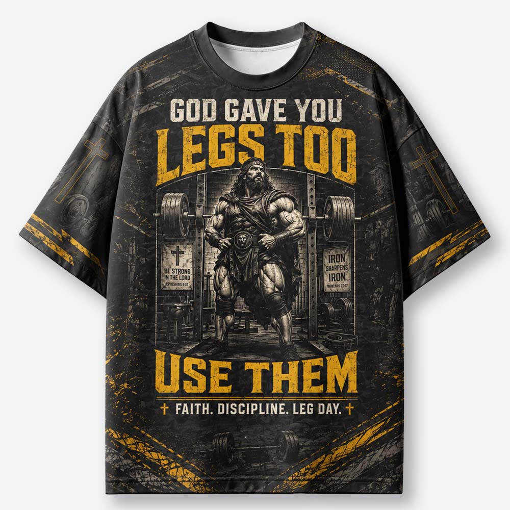 Leg Day Eco Oversized Graphic Tees · GRS Certified