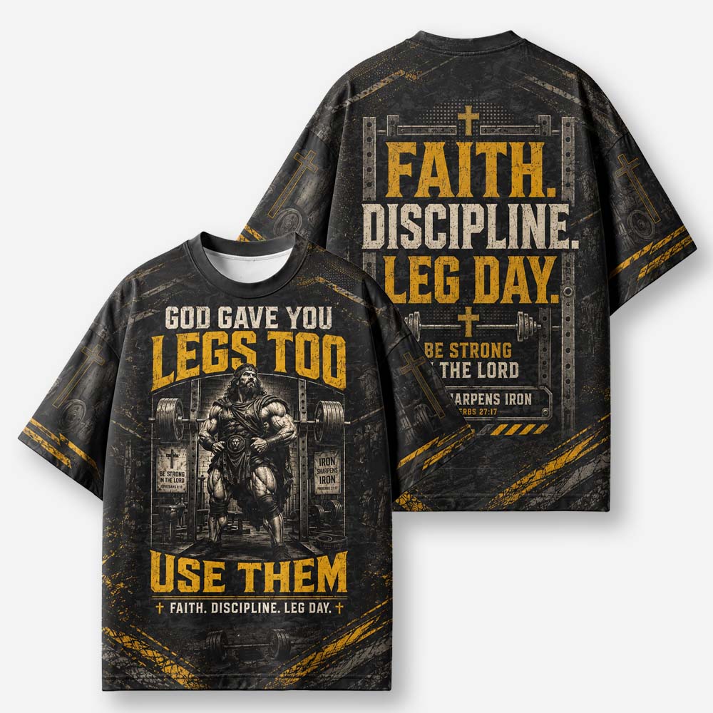 Leg Day Eco Oversized Graphic Tees · GRS Certified