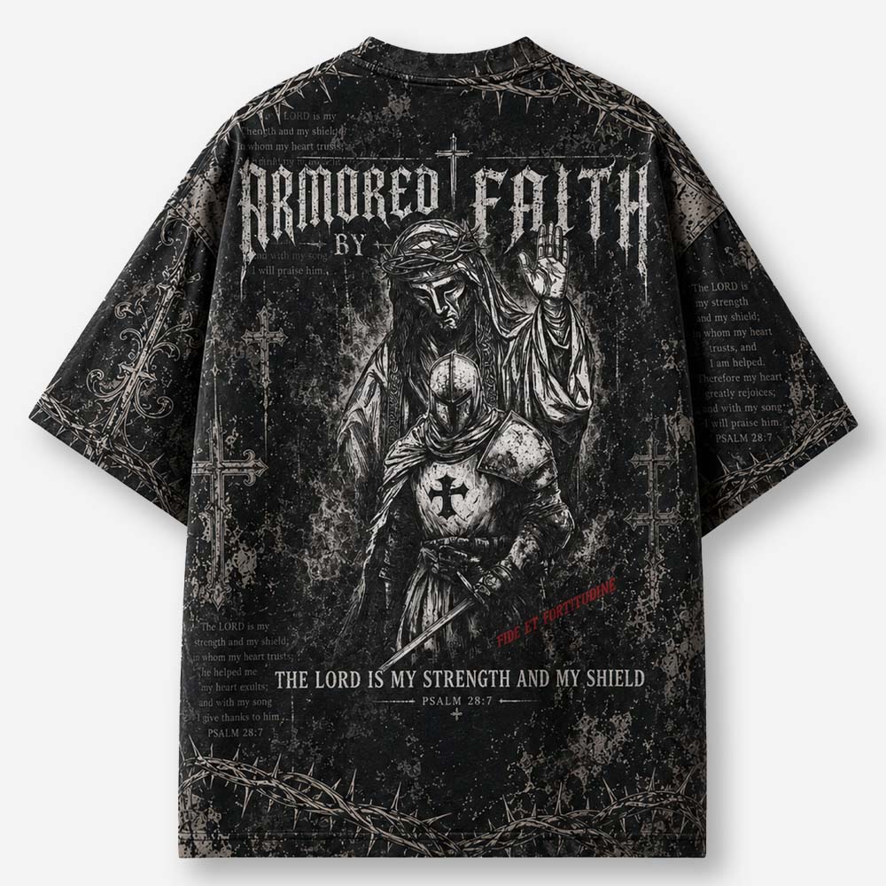 Shield Knight Eco Oversized Graphic Tees · GRS Certified