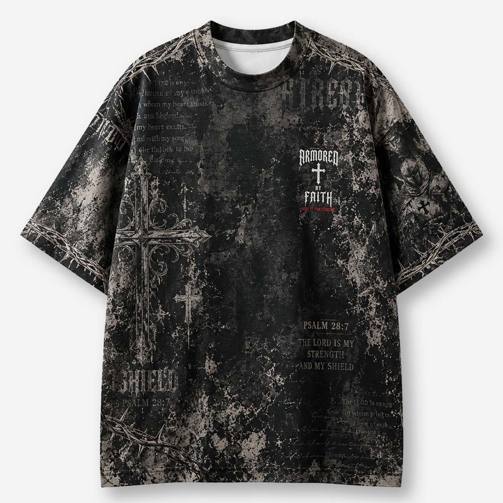 Shield Knight Eco Oversized Graphic Tees · GRS Certified