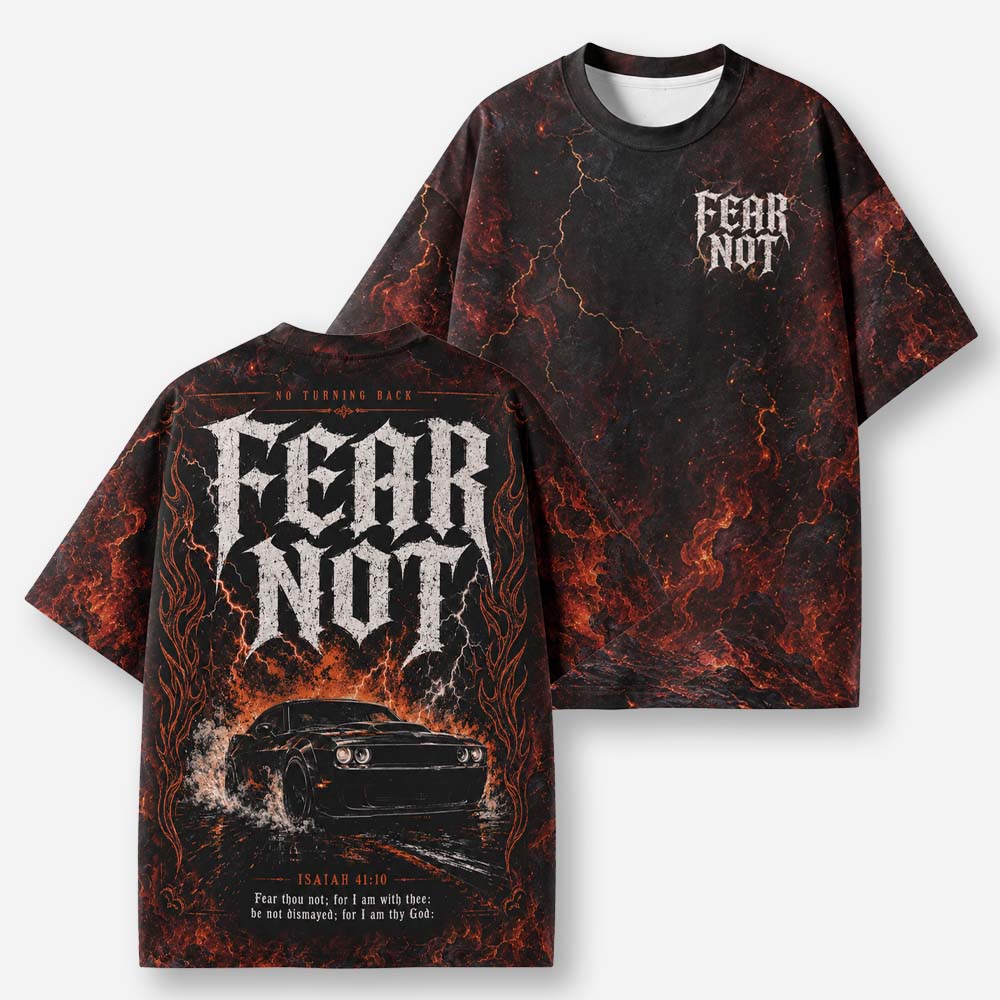 Fear Not Eco Oversized Graphic Tees · GRS Certified