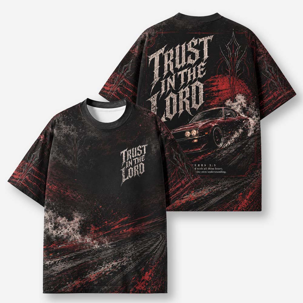 Trust Ride Eco Oversized Graphic Tees · GRS Certified