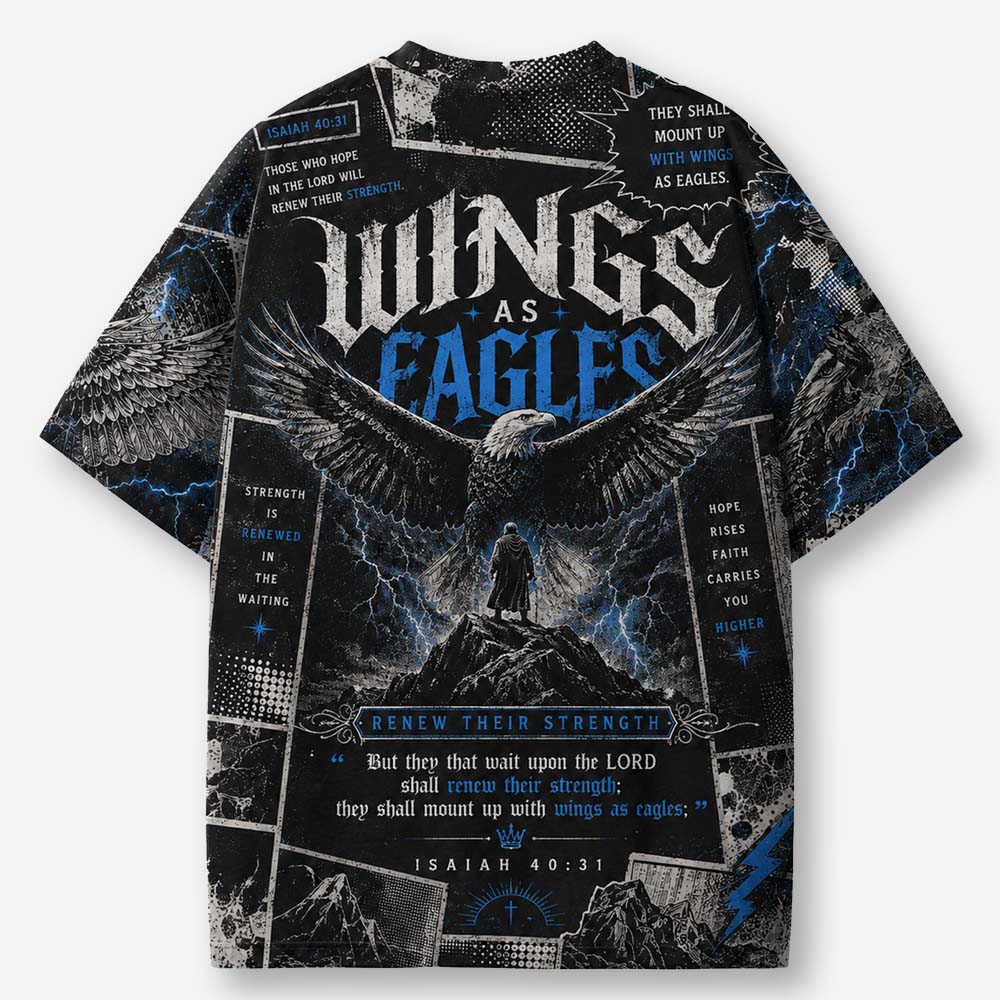 Soaring Eagle Eco Oversized Graphic Tees · GRS Certified