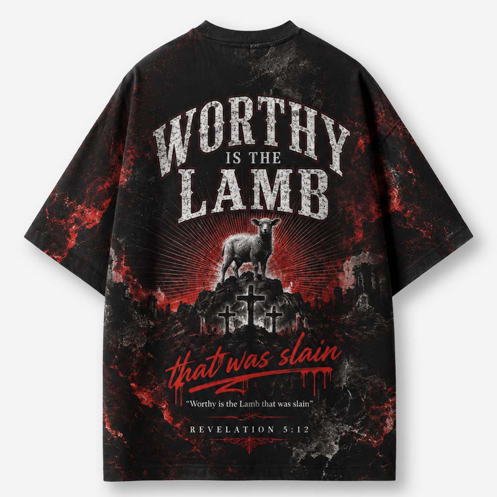 Lamb Crest Eco Oversized Graphic Tees · GRS Certified