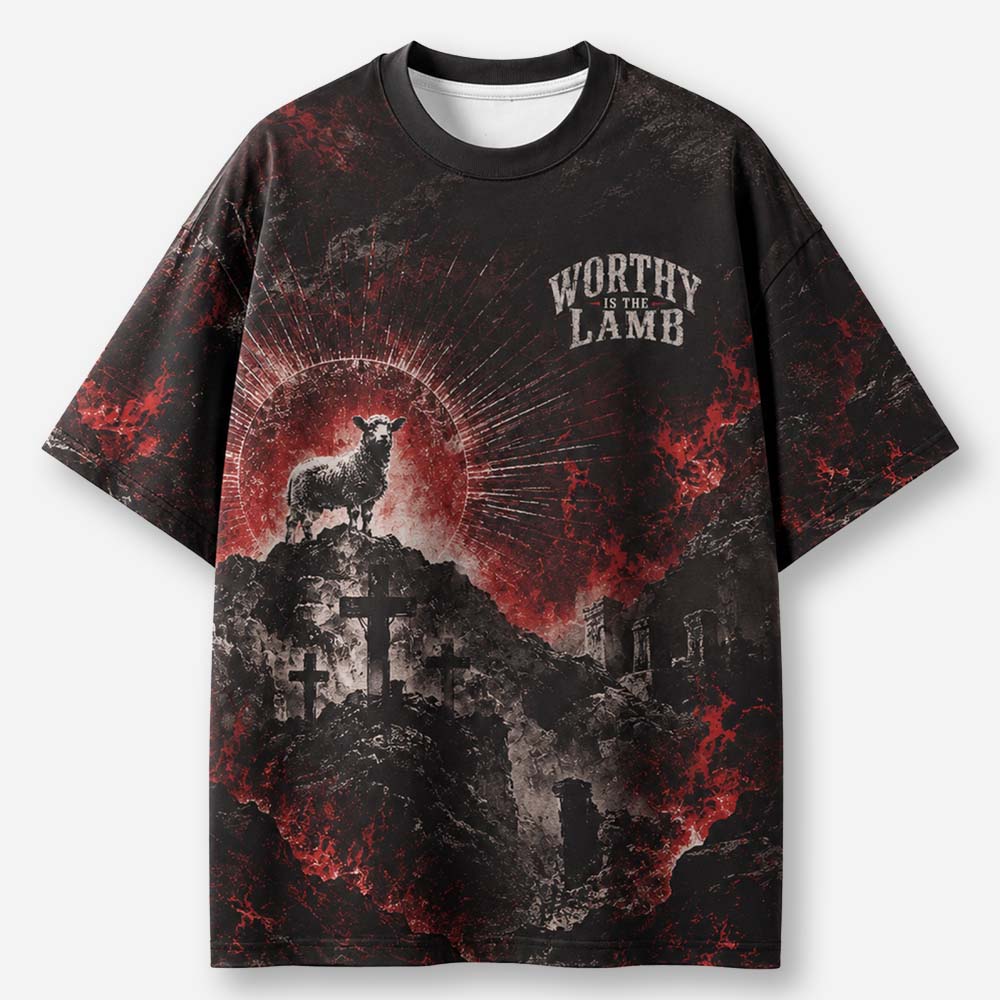 Lamb Crest Eco Oversized Graphic Tees · GRS Certified