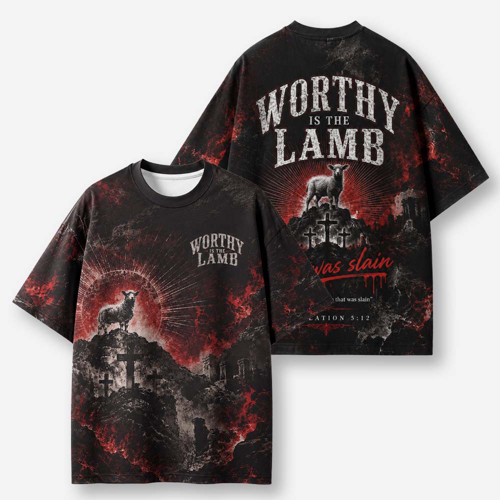 Lamb Crest Eco Oversized Graphic Tees · GRS Certified