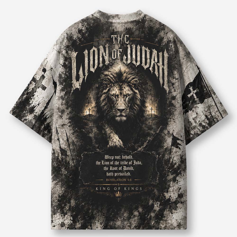 Crowned Lion Eco Oversized Graphic Tees · GRS Certified