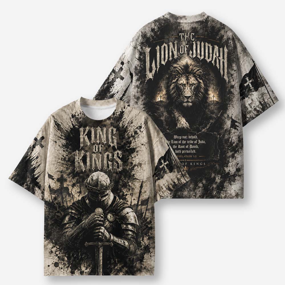 Crowned Lion Eco Oversized Graphic Tees · GRS Certified