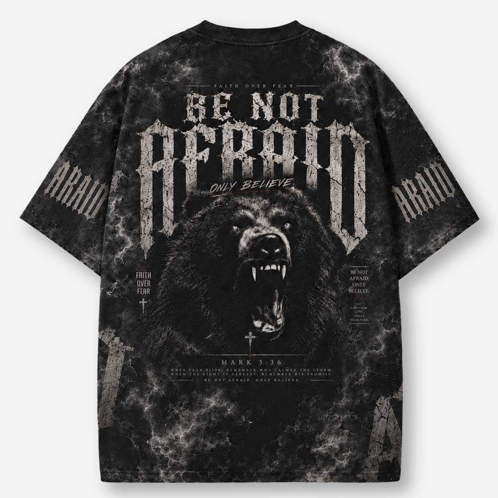 Fearless Bear Eco Oversized Graphic Tees · GRS Certified