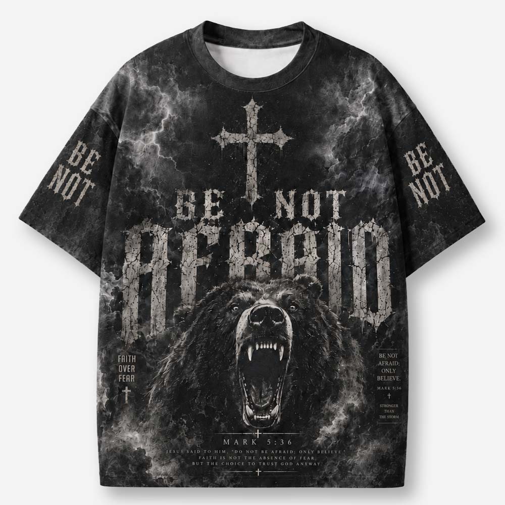Fearless Bear Eco Oversized Graphic Tees · GRS Certified