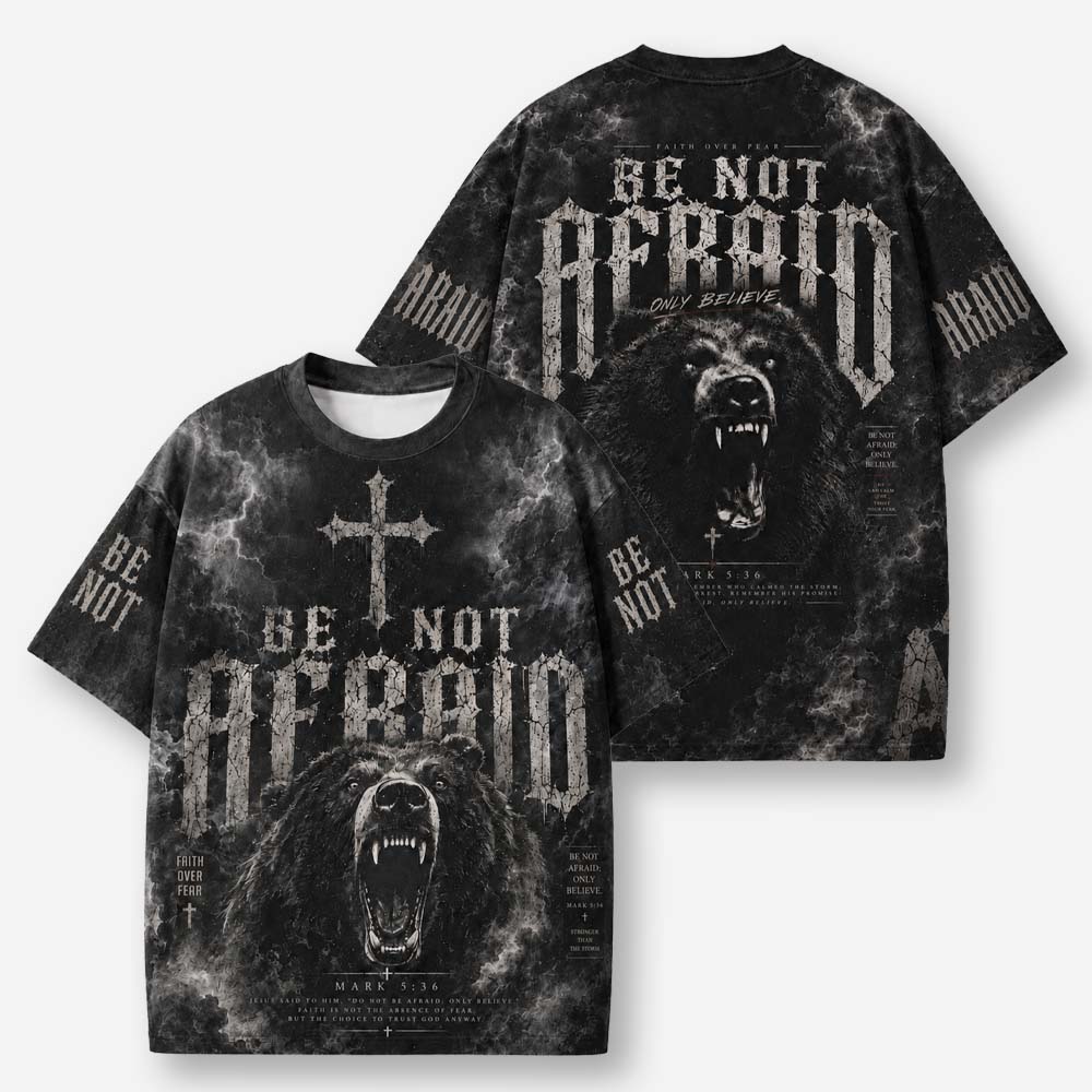 Fearless Bear Eco Oversized Graphic Tees · GRS Certified