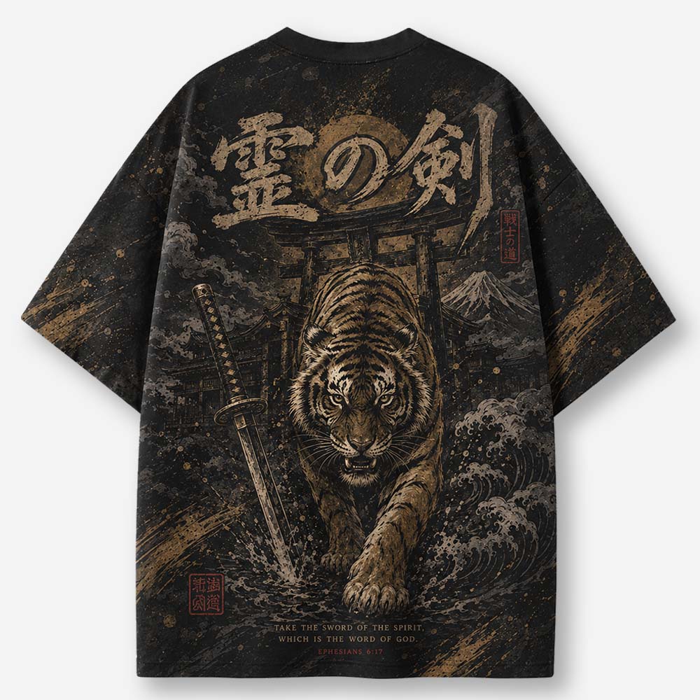 Tiger Sword Eco Oversized Graphic Tees · GRS Certified