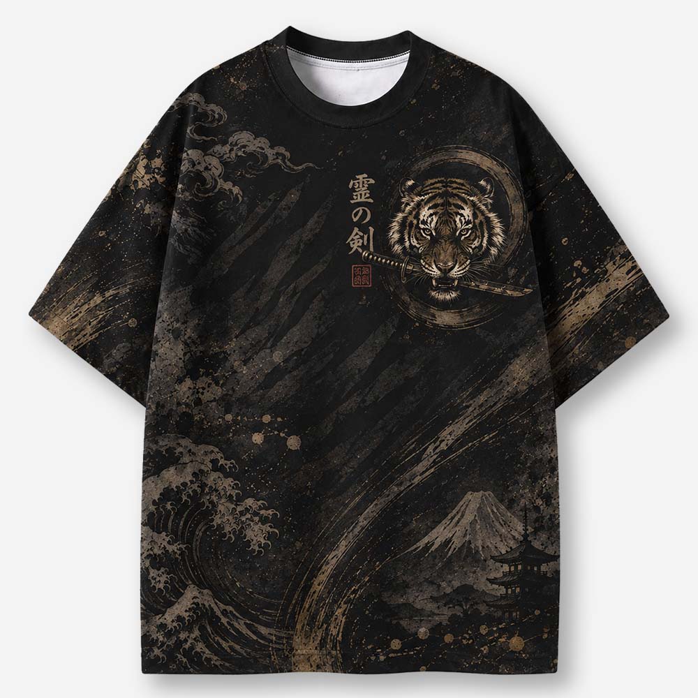 Tiger Sword Eco Oversized Graphic Tees · GRS Certified