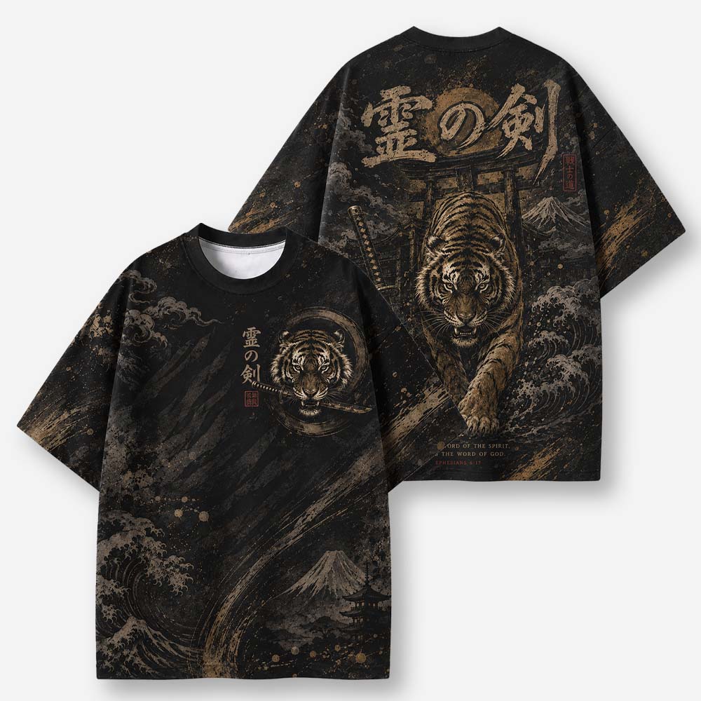 Tiger Sword Eco Oversized Graphic Tees · GRS Certified