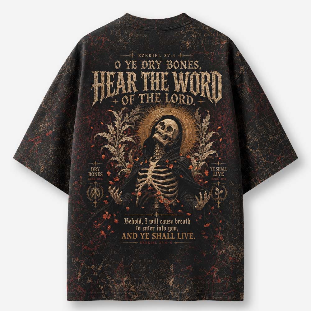 Dry Bones Eco Oversized Graphic Tees · GRS Certified
