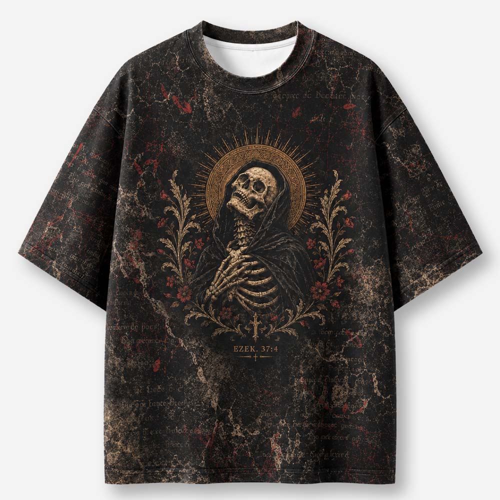 Dry Bones Eco Oversized Graphic Tees · GRS Certified