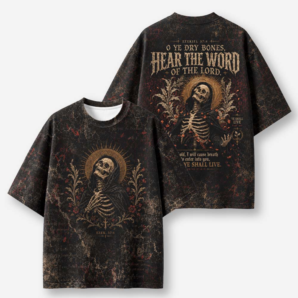 Dry Bones Eco Oversized Graphic Tees · GRS Certified