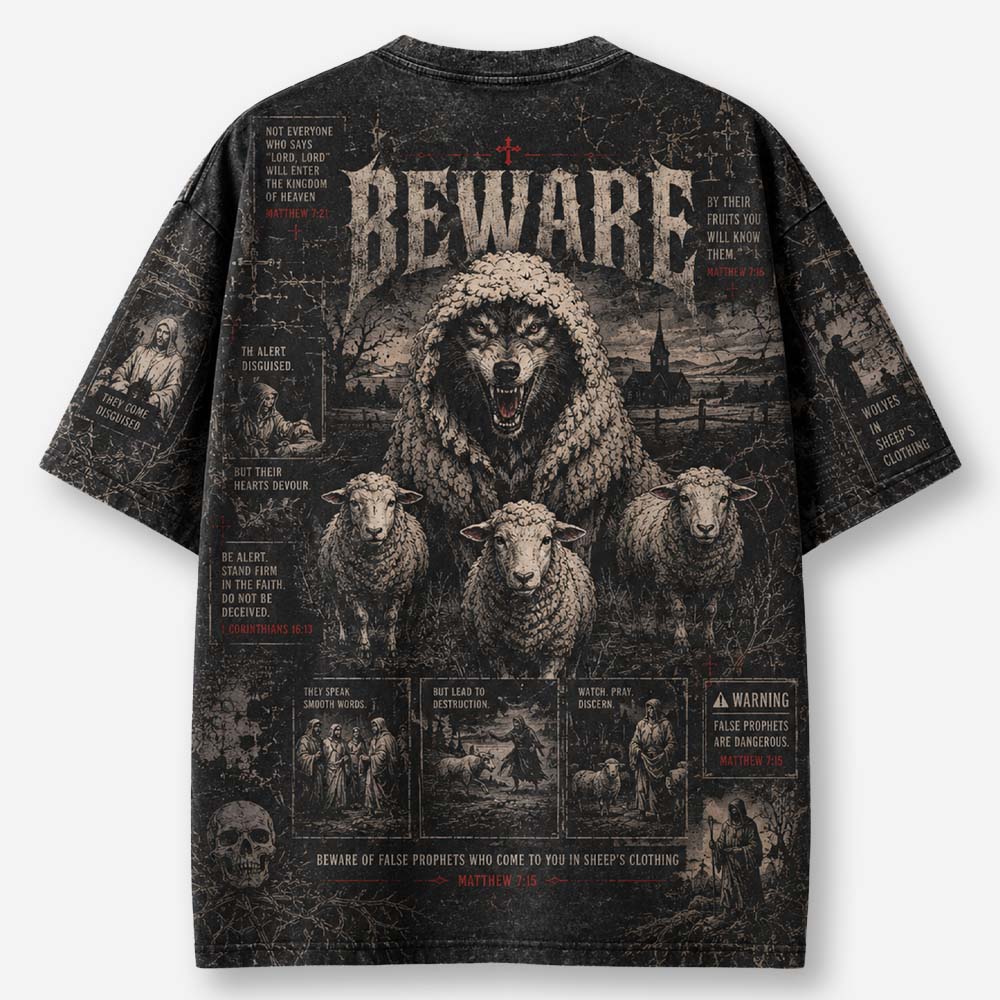 Hidden Wolf Eco Oversized Graphic Tees · GRS Certified