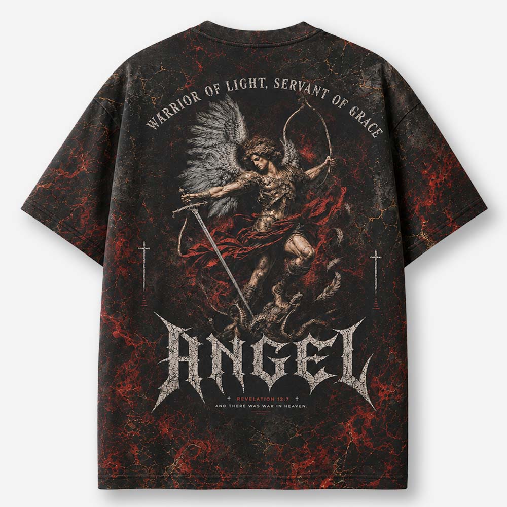 Angel Warrior Eco Oversized Graphic Tees · GRS Certified