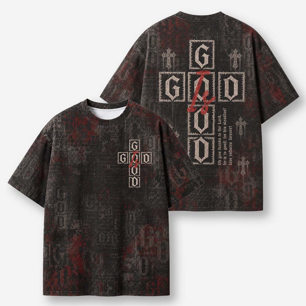 Goodness Block Eco Oversized Graphic Tees · GRS Certified
