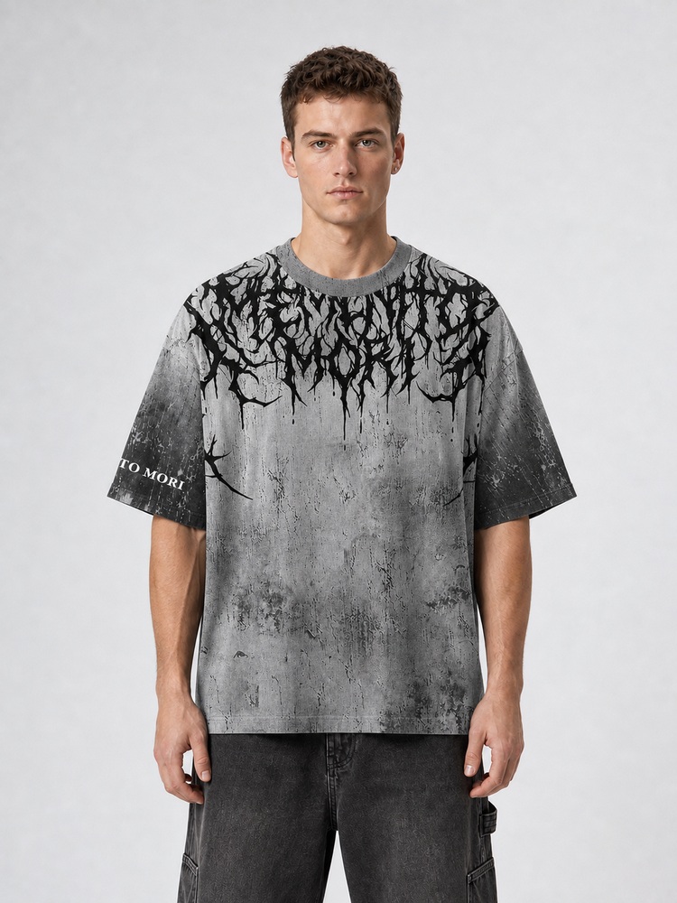 Memento Mori Eco Oversized Graphic Tees · GRS Certified – deltza