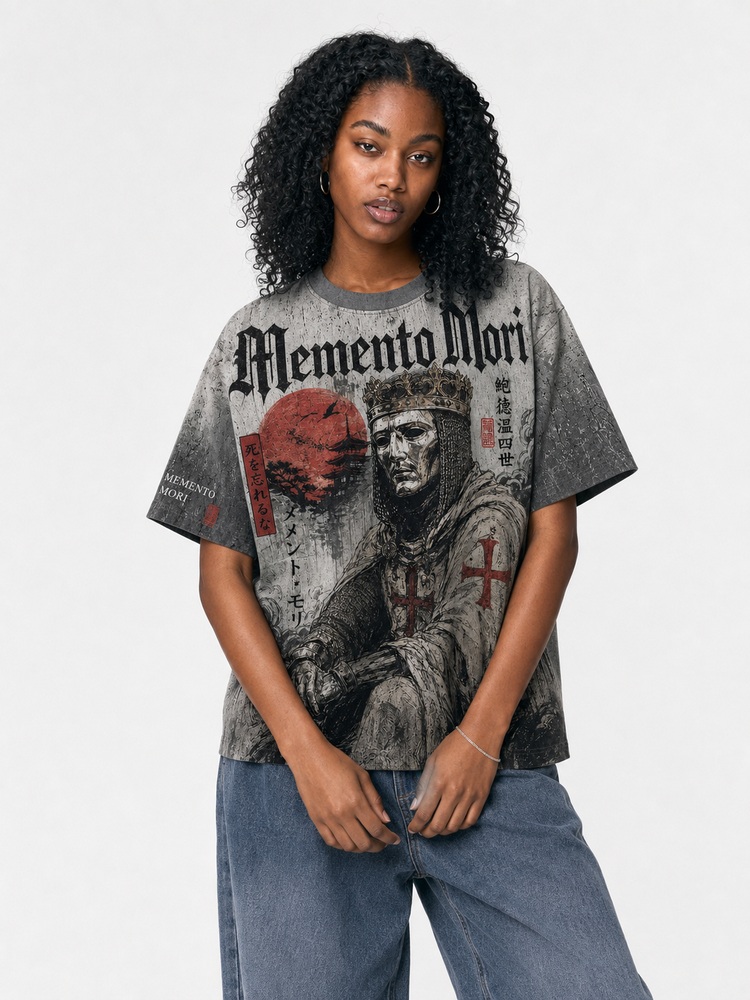 Memento Mori Eco Oversized Graphic Tees · GRS Certified