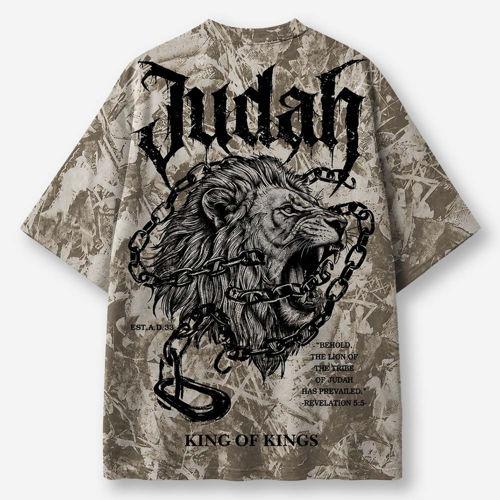 Chained Lion Eco Oversized Graphic Tees · GRS Certified
