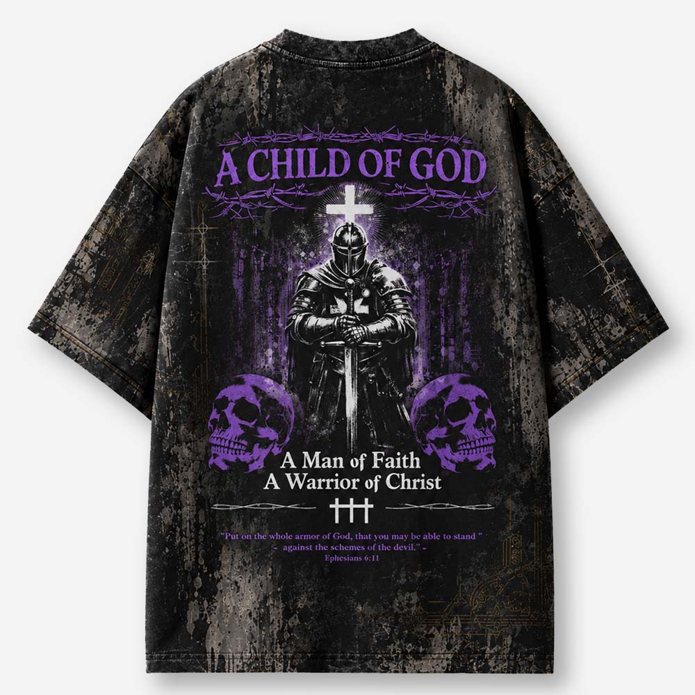 Skull Knight Eco Oversized Graphic Tees · GRS Certified
