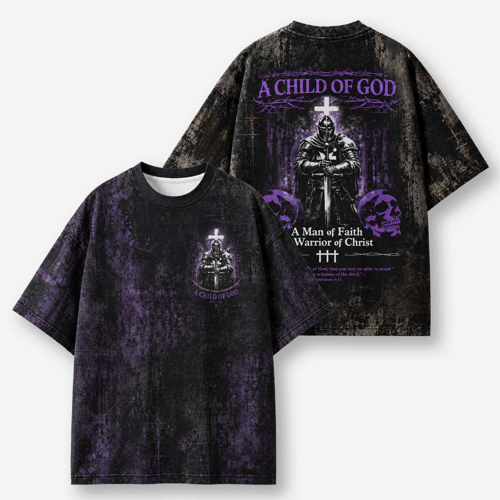 Skull Knight Eco Oversized Graphic Tees · GRS Certified