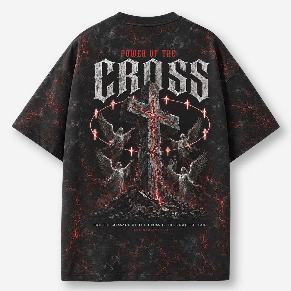 Power Cross Eco Oversized Graphic Tees · GRS Certified
