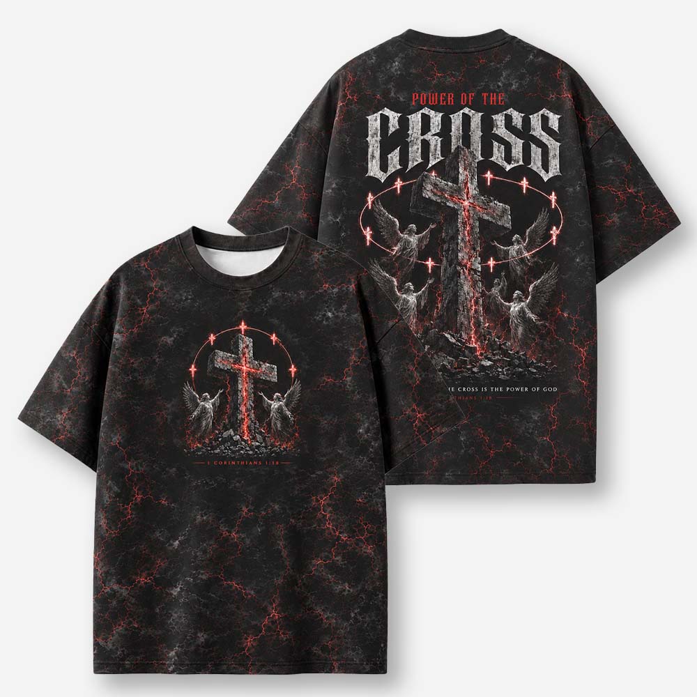 Power Cross Eco Oversized Graphic Tees · GRS Certified