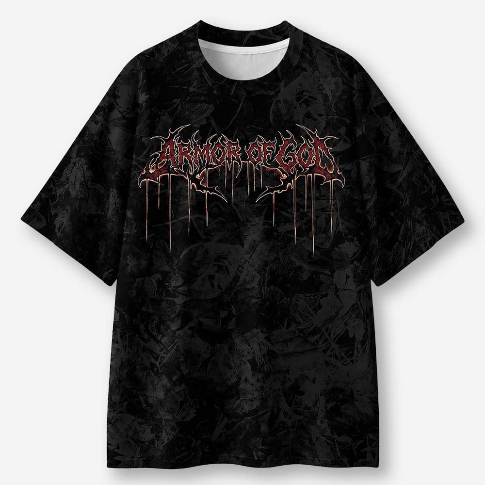 Armored Knight Eco Oversized Graphic Tees · GRS Certified
