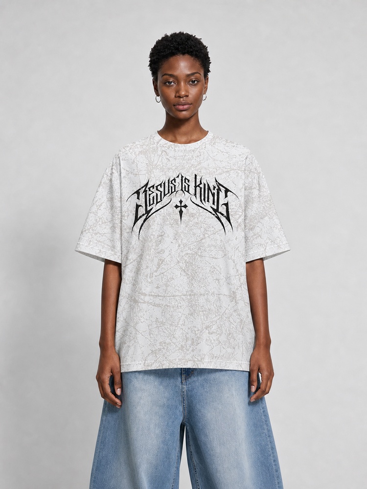 Crowned Warrior Eco Oversized Graphic Tees · GRS Certified